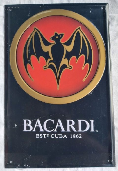 Bacardi 1862 Cuba Targa Latta Hachette Targhe Pubblicitarie Collezione Riproduzione Pubblicità Bacardi 1862 Cuba Targa Latta Hachette Targhe Pubblicitarie Collezione Riproduzione Pubblicità