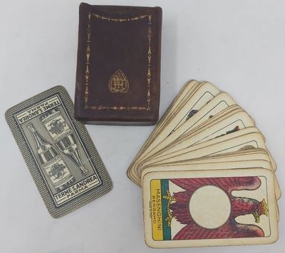 Antico Astuccio a Baionetta Cuoio Fiorentino Oro Portacarte Piacentine Antico Astuccio a Baionetta Cuoio Fiorentino Oro Portacarte Piacentine