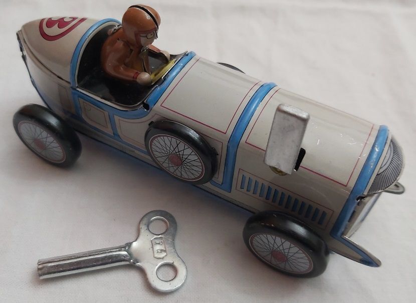 Automobilina Latta Carica Chiavetta Tin Toy Wind-Up Leva Stop & Go Vintage Automobilina Latta Carica Chiavetta Tin Toy Wind-Up Leva Stop & Go Vintage