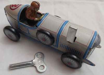 Automobilina Latta Carica Chiavetta Tin Toy Wind-Up Leva Stop & Go Vintage Automobilina Latta Carica Chiavetta Tin Toy Wind-Up Leva Stop & Go Vintage