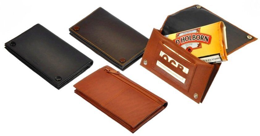 Borsa Porta Tabacco RYO Cartine Filtri Marrone con Zip Borsa Porta Tabacco RYO Cartine Filtri Marrone con Zip