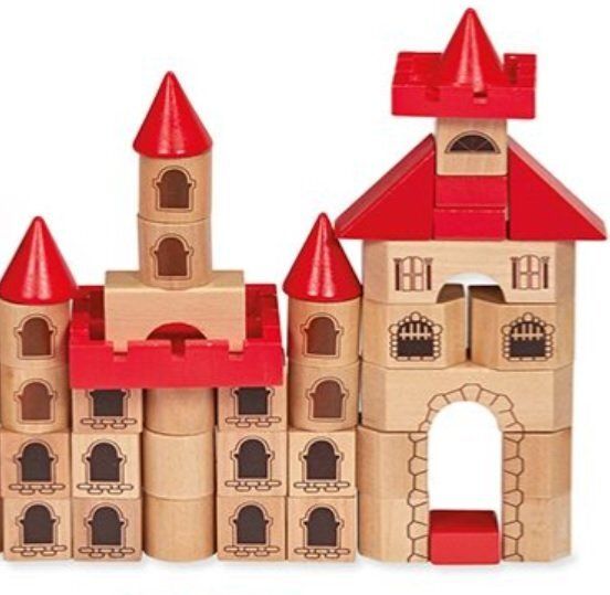 Blocchi di Legno per Costruire Castello Blocks Castle 100 pezzi Blocchi di Legno per Costruire Castello Blocks Castle 100 pezzi