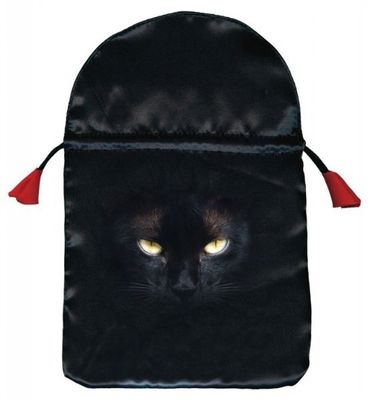 Borsetta per Tarocchi Stampa su Raso Borsetta per Tarocchi Stampa su Raso "Gatto Nero" (Protegge il Mazzo di Carte)