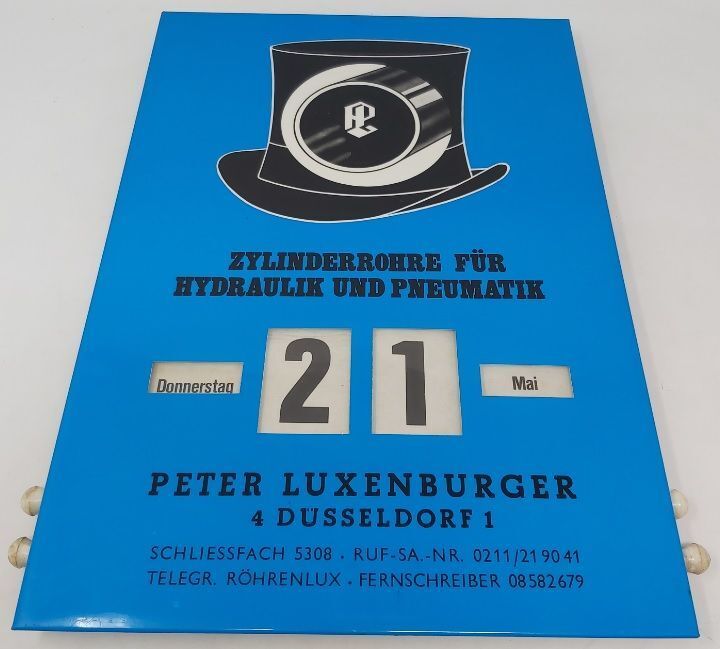 Calendario Perpetuo Peter Luxemburger Dusseldorf Vintage Calendario Perpetuo Peter Luxemburger Dusseldorf Vintage