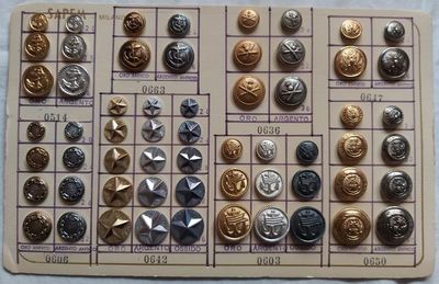 Campionario Cartella Tabella Antica Merceria SAPEM Bottoni Araldici Militari Marina Stemmi Campionario Cartella Tabella Antica Merceria SAPEM Bottoni Araldici Militari Marina Stemmi