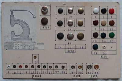 Campionario Cartella Tabella Antica Merceria Torchietto Automatici Occhielli Campionario Cartella Tabella Antica Merceria Torchietto Automatici Occhielli