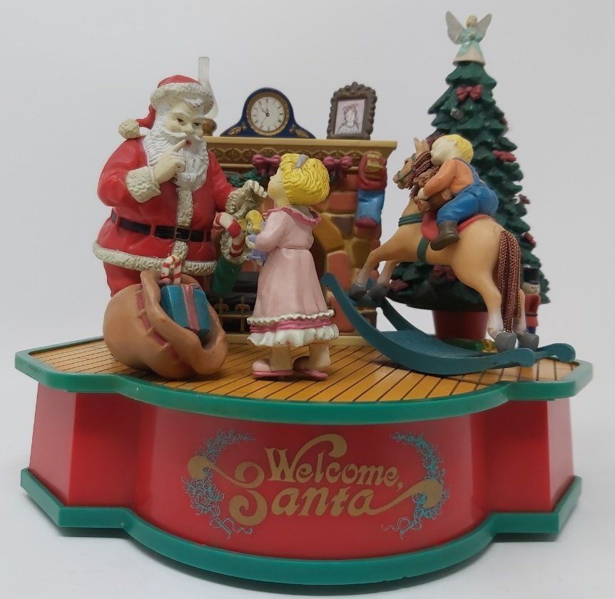 Carillon Babbo Natale Caminetto Carillon Babbo Natale Caminetto "Welcome, Santa" Anno 1993 (da Collezione)