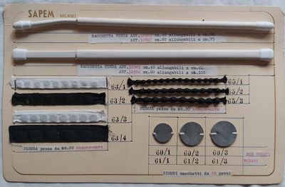 Campionario Cartella Tabella Antica Merceria Bacchetta Tenda SAPEM Campionario Cartella Tabella Antica Merceria Bacchetta Tenda SAPEM