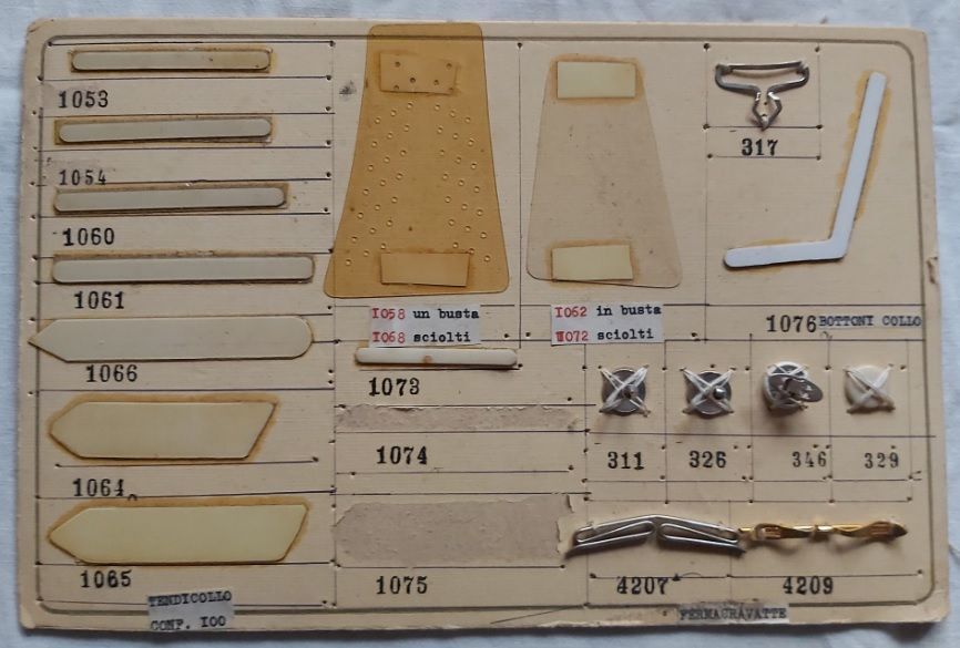 Campionario Cartella Tabella Antica Merceria Bottoni Tendicollo SAPEM Campionario Cartella Tabella Antica Merceria Bottoni Tendicollo SAPEM