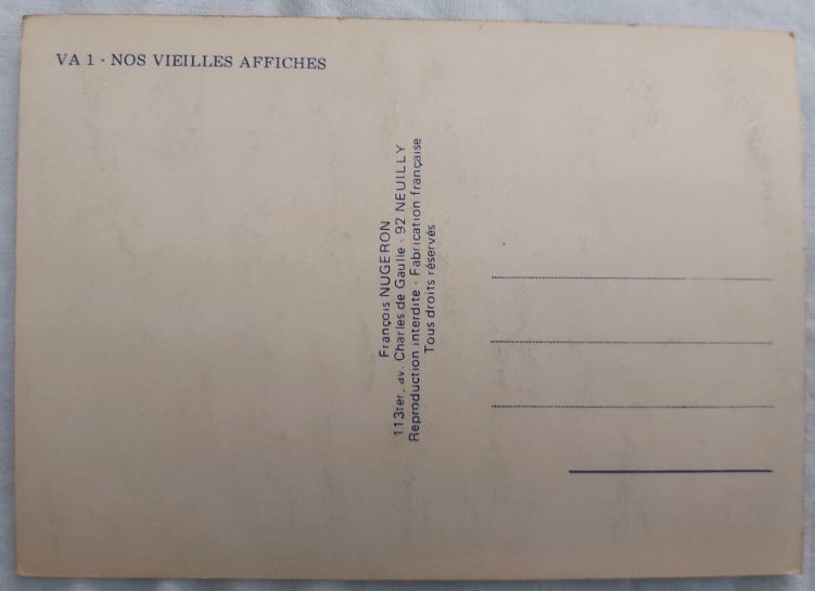 Cartolina Postale Herald Automobiles Moteurs Serie Nos Vieilles Affiches 1904