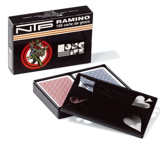 Carte Ramino NTP Long Life PVC Plastica Indistruttibili Lavabili Classica Rosso Blu