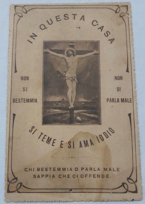 Cartolina Postale In Questa Casa si Teme e si Ama Iddio Antiblasfemia Non Viaggiata 3003 Cartolina Postale In Questa Casa si Teme e si Ama Iddio Antiblasfemia Non Viaggiata 3003