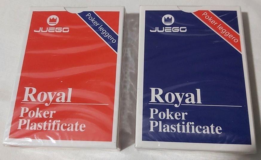 Carte Poker Royal Plastificate Juego Leggero JU90013 Fuori Produzione Carte Poker Royal Plastificate Juego Leggero JU90013 Fuori Produzione
