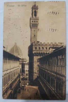 Cartolina Postale Viaggiata Firenze Cartolina Postale Viaggiata Firenze "Gli Uffizi" 1923 destinatario Ditta Carlo Alberto Anselmi Marsala
