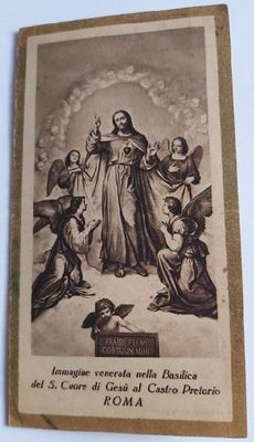 Certificato Religioso Iscrizione alla Pia Opera del Sacro Cuore Messe 1946