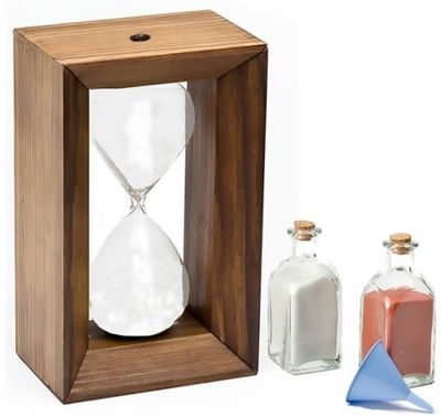Clessidra Legno Squadrata Cerimonia della Sabbia (Curiosità) Clessidra Legno Squadrata Cerimonia della Sabbia (Curiosità)