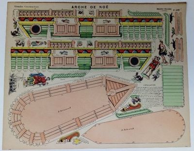 Cartoncino da Ritagliare SCAFO Cartoncino da Ritagliare SCAFO "Arche de Noé" Epinal Francese 1890