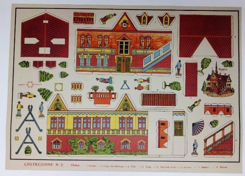 Cartoncino da Ritagliare Cartoncino da Ritagliare "Chalet" n 2 Marca Stella Italiano