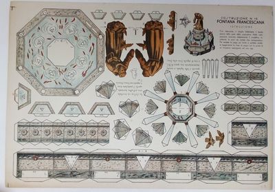 Cartoncino da Ritagliare Cartoncino da Ritagliare "Fontana Francescana" Gioco Antico