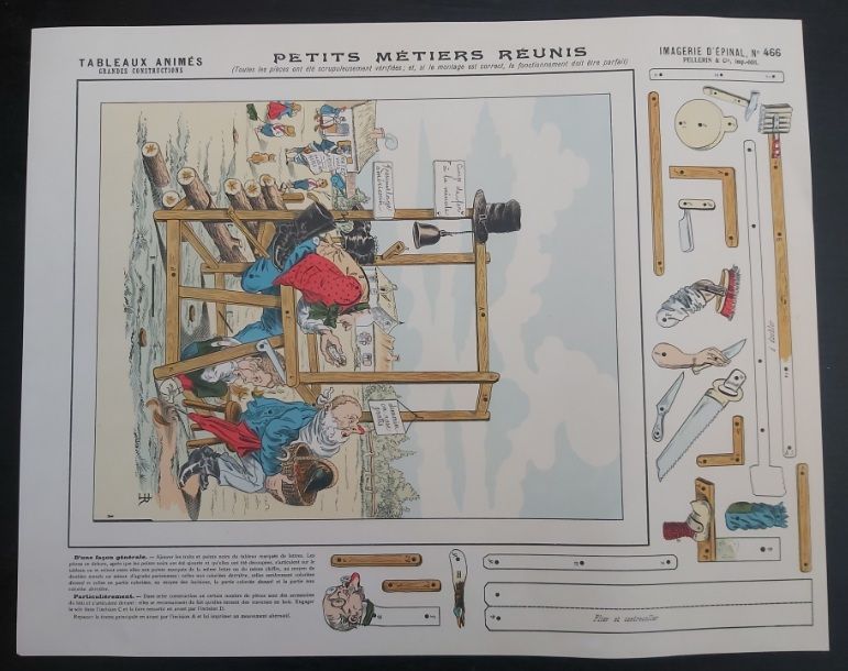 Cartoncino da Ritagliare Petits Métiers Réunis n 466 D'Epinal Cartoncino da Ritagliare Petits Métiers Réunis n 466 D'Epinal