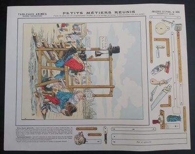 Cartoncino da Ritagliare Petits Métiers Réunis n 466 D'Epinal Cartoncino da Ritagliare Petits Métiers Réunis n 466 D'Epinal