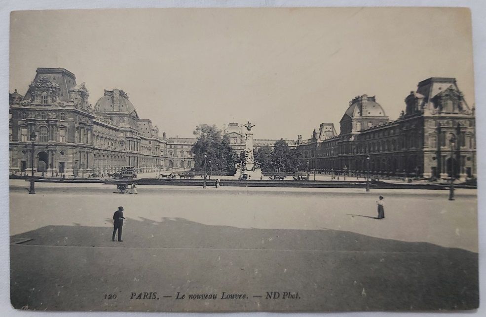 Cartolina Postale Viaggiata Paris Le Nouveau Louvre 1910