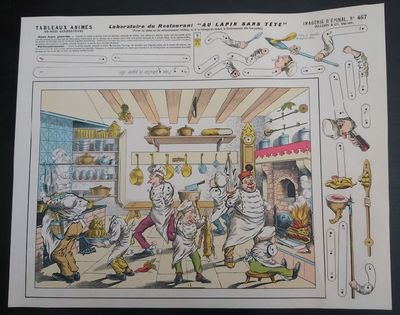 Cartoncino da Ritagliare Laboratoire du Restaurant “AU LAPIN SANS TETE” n 467 D'Epinal