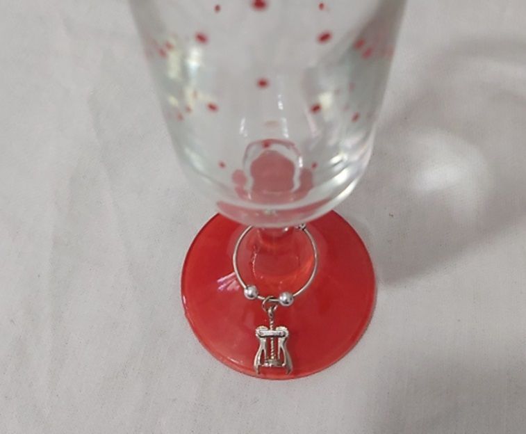 Confezione 6 Segnabicchieri per Distinguere Calici Vintage