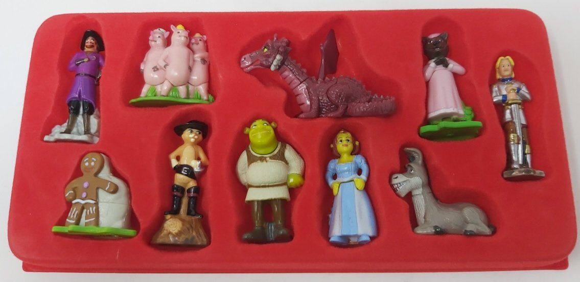 Cofanetto Porta Kinder Serie Completa 10 Personaggi Sorprese Ferrero Shrek Anno 2007 (da Collezione) Cofanetto Porta Kinder Serie Completa 10 Personaggi Sorprese Ferrero Shrek Anno 2007 (da Collezione)