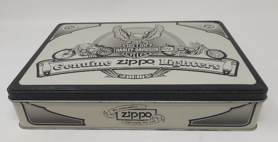 Cofanetto Latta Genuine Zippo Lighters Motor Harley Davidson Cycles Tin Box Cofanetto Latta Genuine Zippo Lighters Motor Harley Davidson Cycles Tin Box