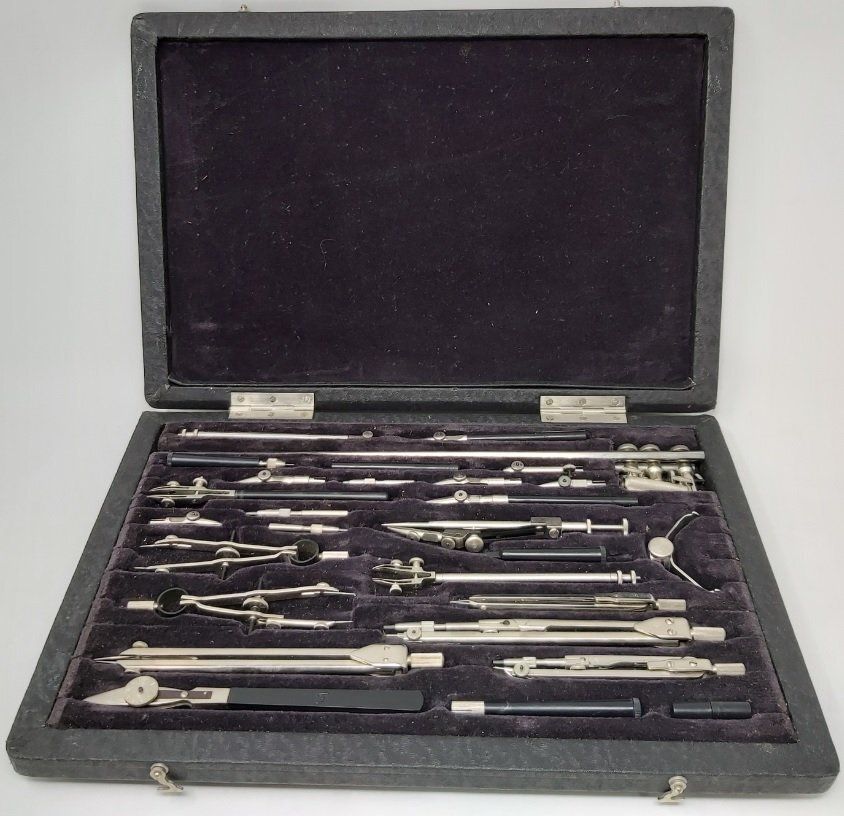 Cofanetto Set di Compassi Russa Vintage Cofanetto Set di Compassi Russa Vintage