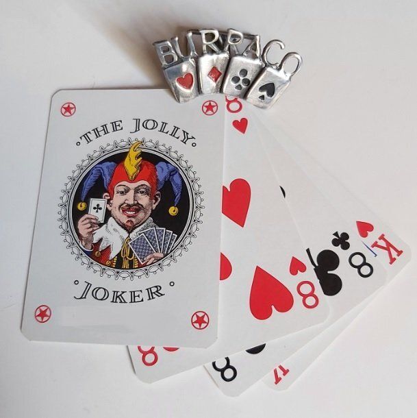 Fermacarte Burraco 4 Semi Poker Cuori Quadri Fiori Picche Metallo