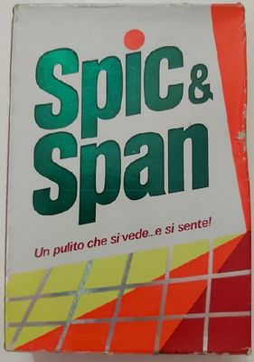Confezione Sapone in Polvere Spic & Span per Pavimenti e Superfici Vintage Confezione Sapone in Polvere Spic & Span per Pavimenti e Superfici Vintage