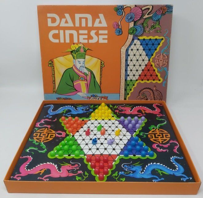 Dama Cinese in Scatola Litografata Anni ’70 Dama Cinese in Scatola Litografata Anni ’70