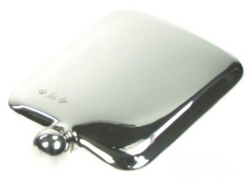 Fiaschetta Flask Extrapiatta 6 oz Arrotondata Liscia Peltro Marchio Sheffield England Fiaschetta Flask Extrapiatta 6 oz Arrotondata Liscia Peltro Marchio Sheffield England