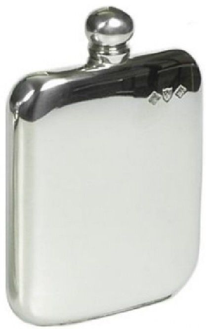 Fiaschetta 6 oz Vittoriana Liscia Peltro Marchio Sheffield Fiaschetta 6 oz Vittoriana Liscia Peltro Marchio Sheffield