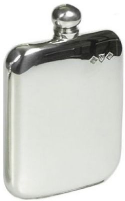 Fiaschetta 6 oz Vittoriana Liscia Peltro Marchio Sheffield Fiaschetta 6 oz Vittoriana Liscia Peltro Marchio Sheffield