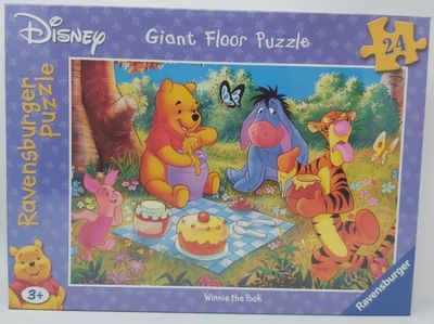 Giant Floor Puzzle Ravensburger pezzi 24 Disney Giant Floor Puzzle Ravensburger pezzi 24 Disney "Winnie the Pooh Picnic" 2008