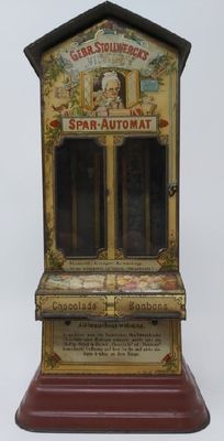 Giocattolo di Latta Distributore di Dolci Fine ‘800 Giocattolo di Latta Distributore di Dolci Fine ‘800