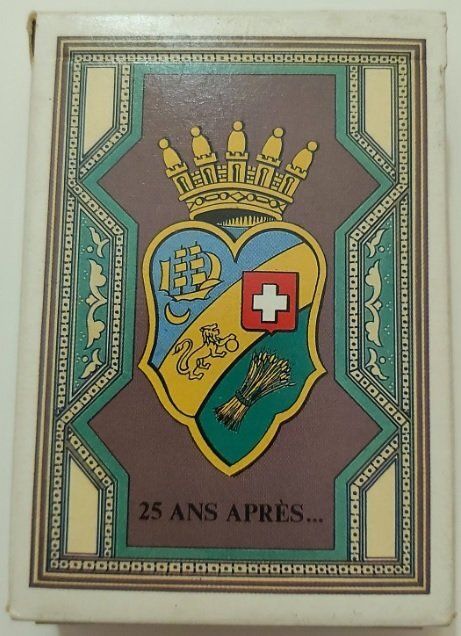 Mazzo Carte Poker 25ème Anniversaire de la Presence Pied Noir en France Back (retro) MARRONE o BLUE, 25ème Anniversaire de la Presence Pied Noir en France: Back (Retro) Marrone
