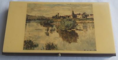 Scatola Legno Cofanetto Porta Carte Poker San Marco Claude Monet Scatola Legno Cofanetto Porta Carte Poker San Marco Claude Monet