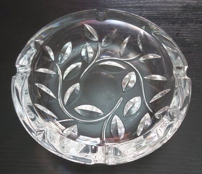 Posacenere Ashtray Vetro Cristallo Rami con Foglie Posacenere Ashtray Vetro Cristallo Rami con Foglie