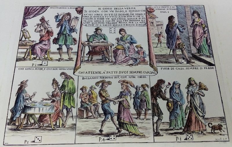 Il Gioco della Verità, Mitelli, Gioco a 6 Caselle (Curiosità e Rarità) cm 44x63