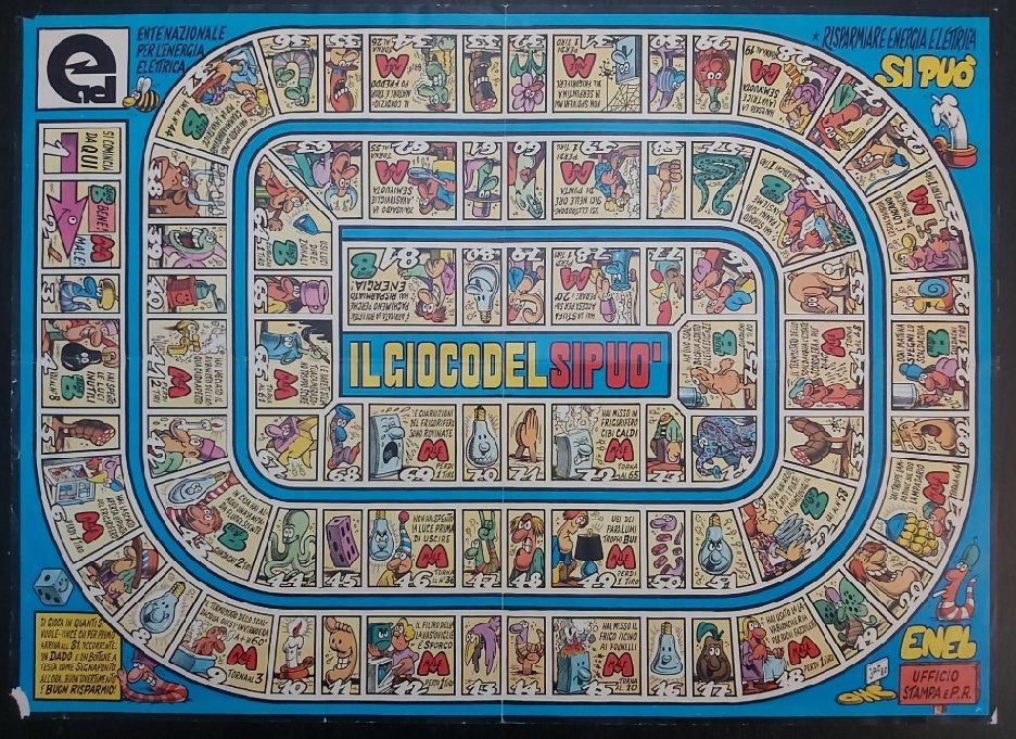 Il Gioco Del Si Può Jacovitti Enel Gioco dell'Oca 1980