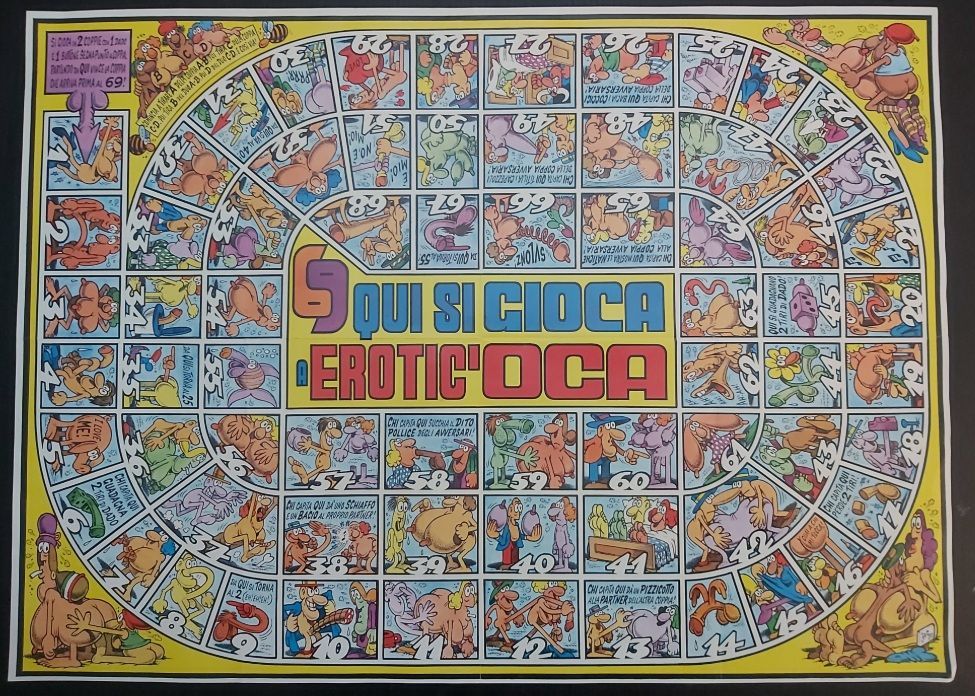 Gioco dell'Oca Qui Si Gioca a Erotic'Oca Jacovitti 1980
