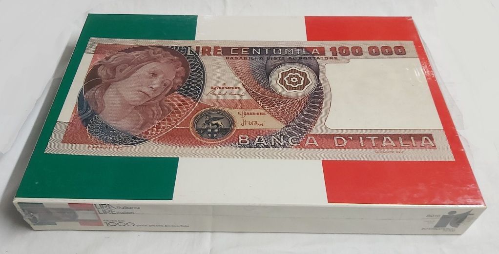 Puzzle Banconota Lira Italiana 100.000 Botticelli Lire pezzi 1000 International Team Puzzle Banconota Lira Italiana 100.000 Botticelli Lire pezzi 1000 International Team