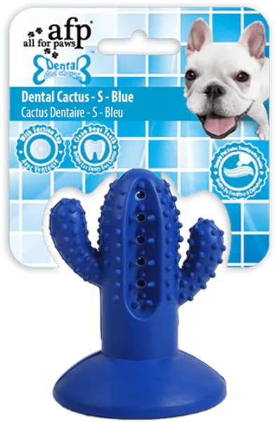 AFP Dental Chews – Cactus Small Rubber Blau (S) – Spaß & Zahnpflege für Hunde