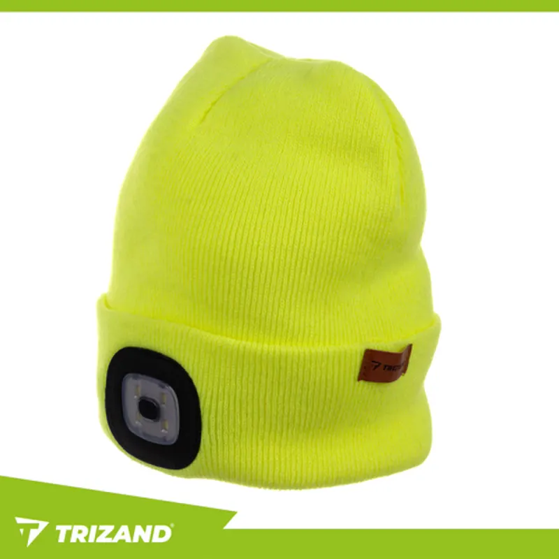 TRIZAND Wintermütze mit LED-Taschenlampe – USB-aufladbar, warm & funktional