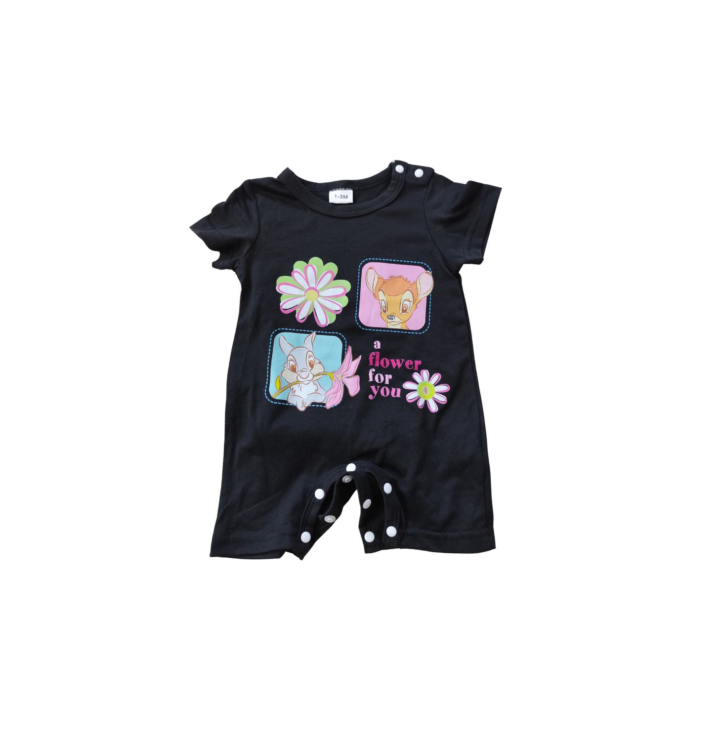 TRAJECITO CORTO CON MOTIVOS DISNEY CON CHUPETERO, MORDEDOR Y PORTACHUPETES