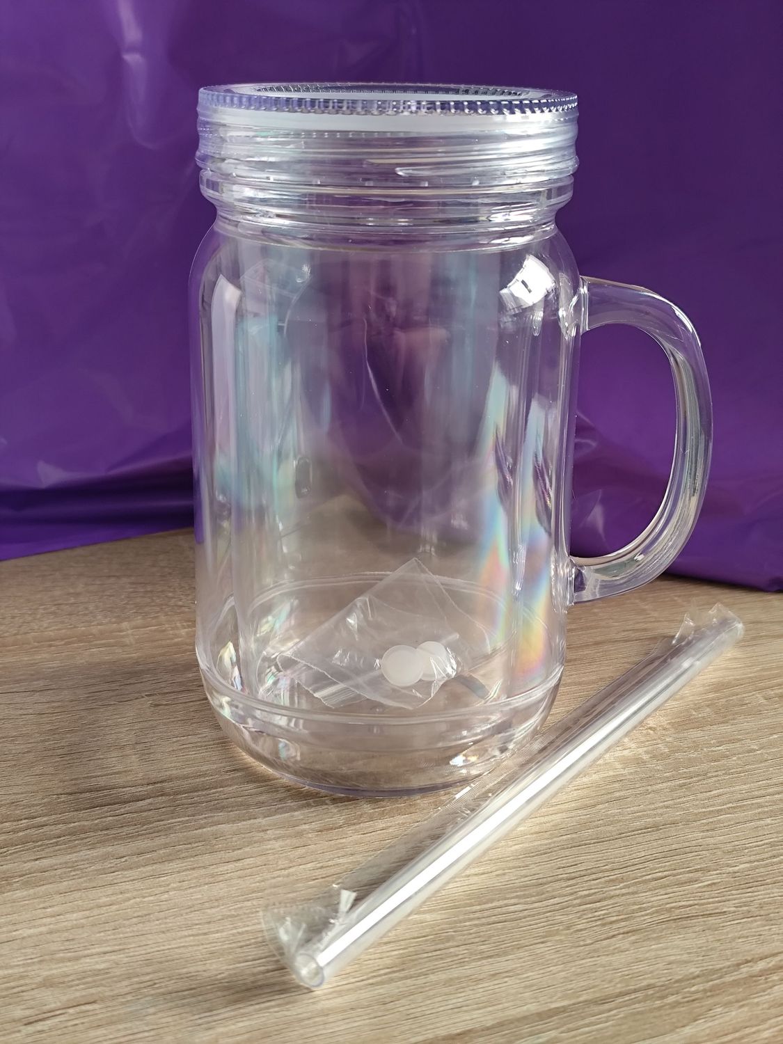 JARRA DOBLE CAPA, SNOW GLOBE CUP, TUMBLER 20 oz (591 ml)